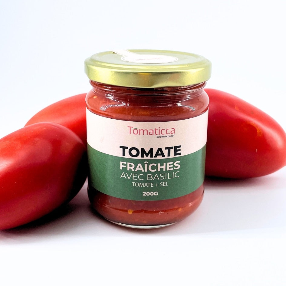 Tomate Fraiche avec basilic (200g) - artisanat Tunisien fait main | ILEYCOM