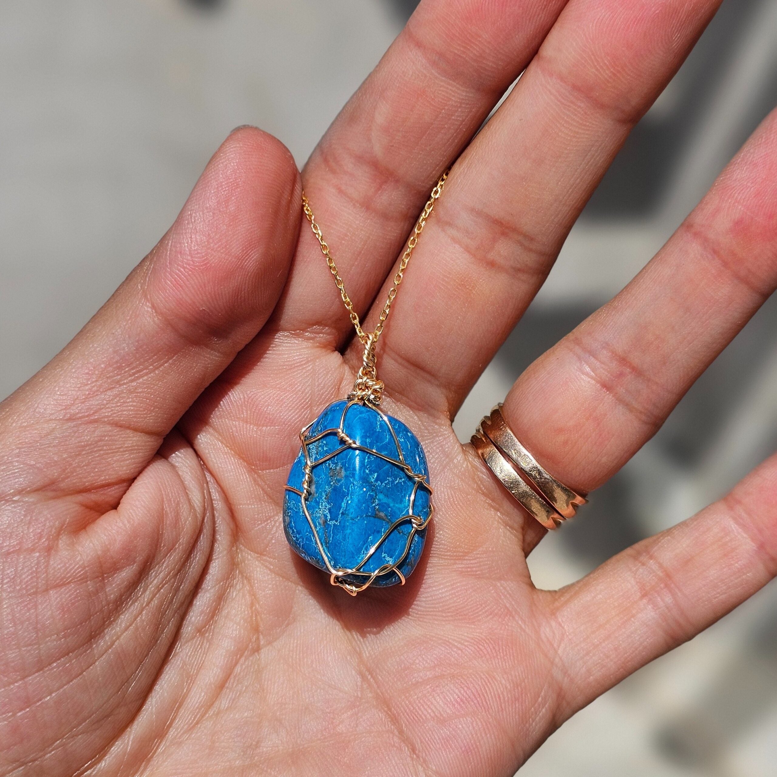 Collier Pendentif Turquoise Ciel en Argent et Or - Élégance Intemporelle
