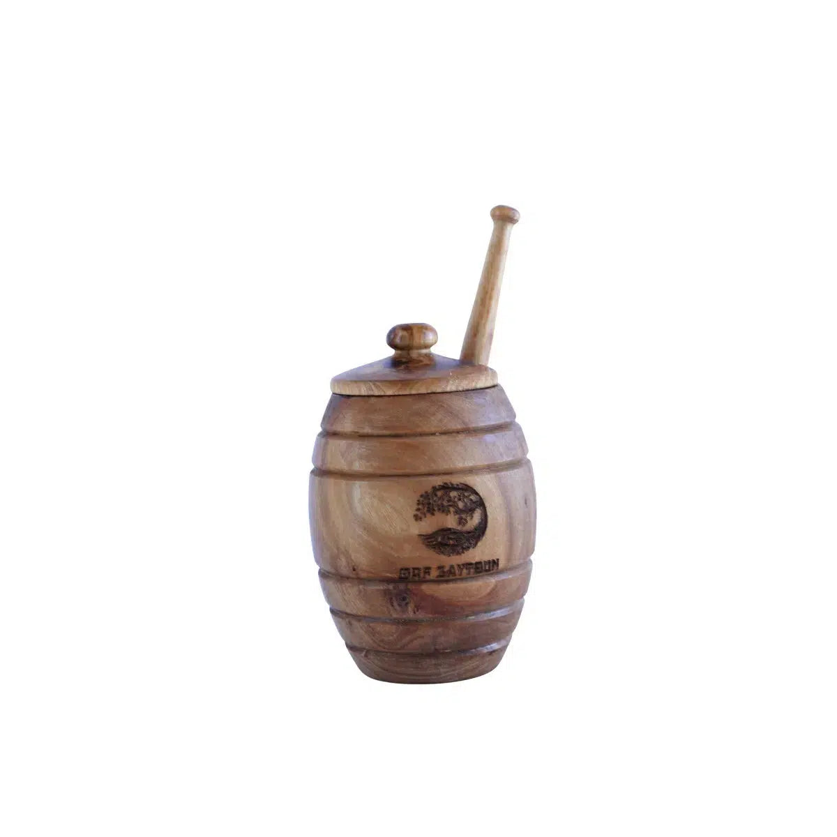 Pot à miel en bois d'olivier pour un plaisir authentique