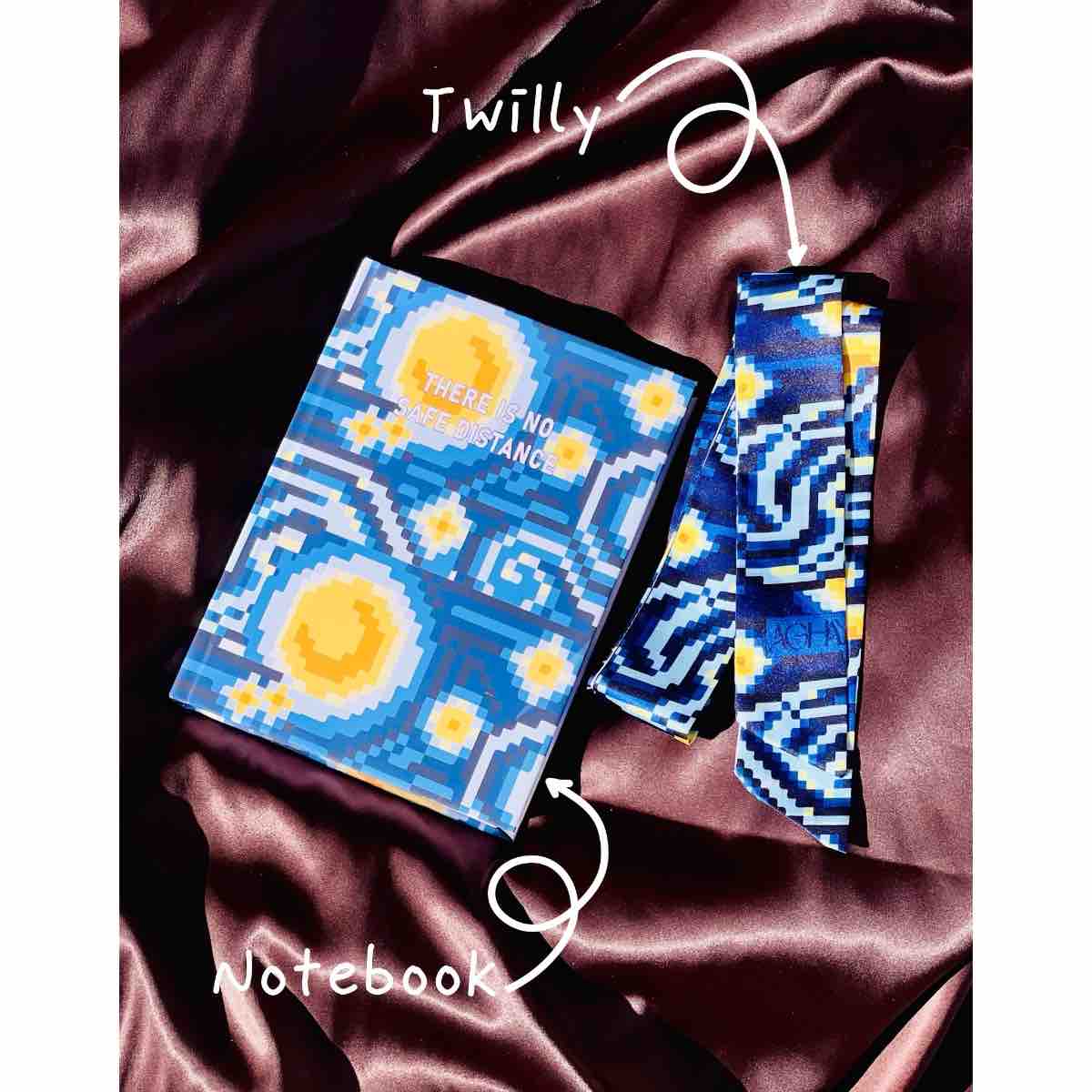 Carnet A5 Starry Night et Écharpe Twilly Élégante