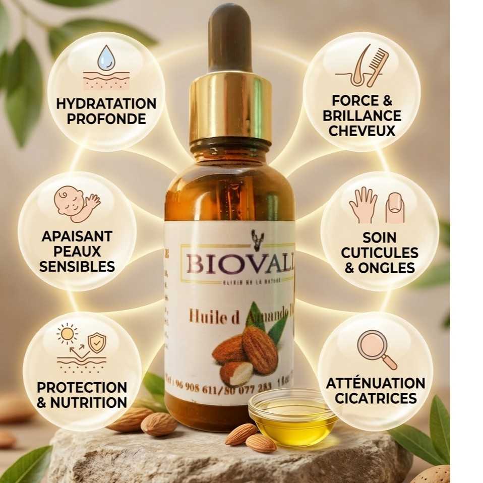 Huile d'amande douce pour une peau nourrie et éclatante
