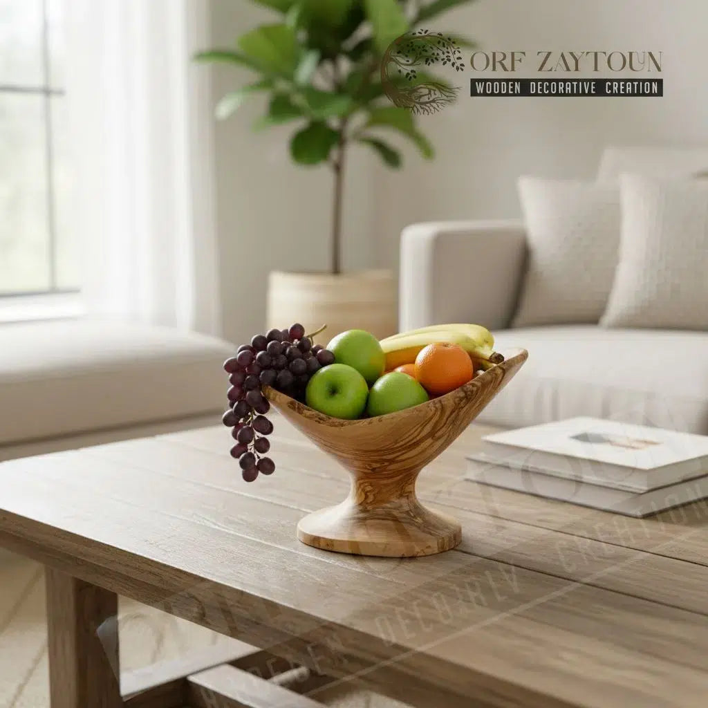 vase bois d'olivier artisanal unique pour une décoration élégante