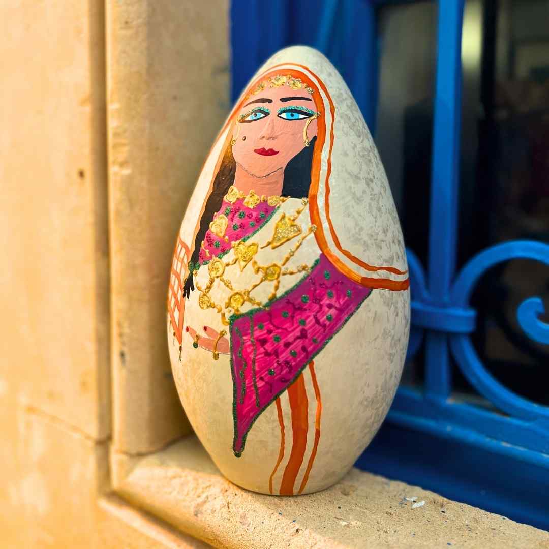 Vase Décorative "Arbia" Peinte à La Main - artisanat Tunisien fait main | ILEYCOM