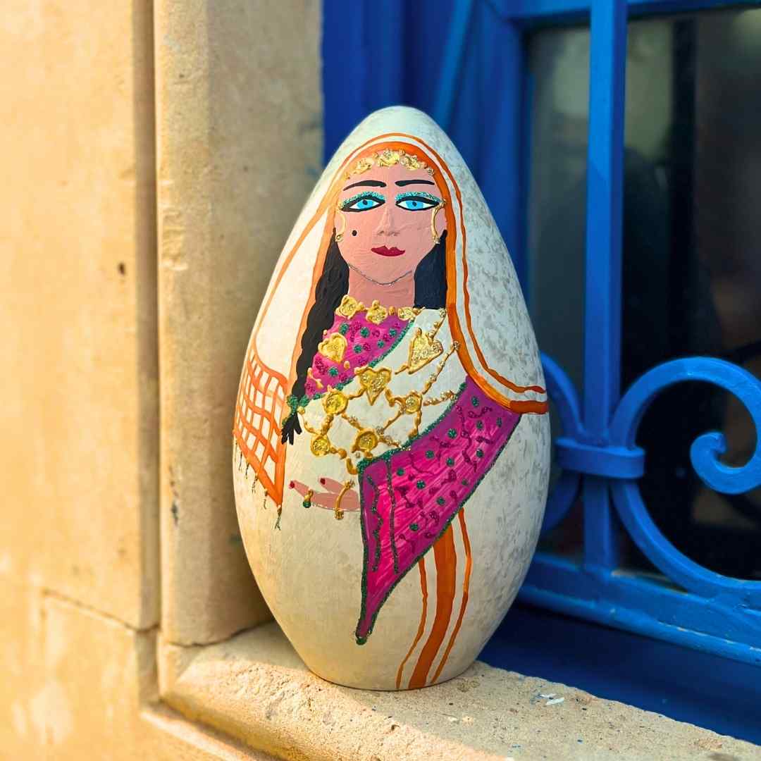 Vase Décorative "Arbia" Peinte à La Main - artisanat Tunisien fait main | ILEYCOM