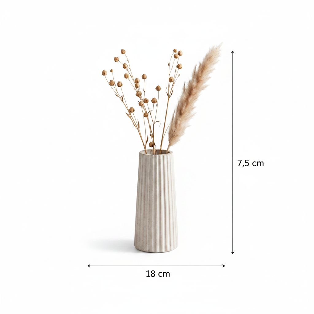 Vase linea — vue 3. Artisanat Tunisie.
