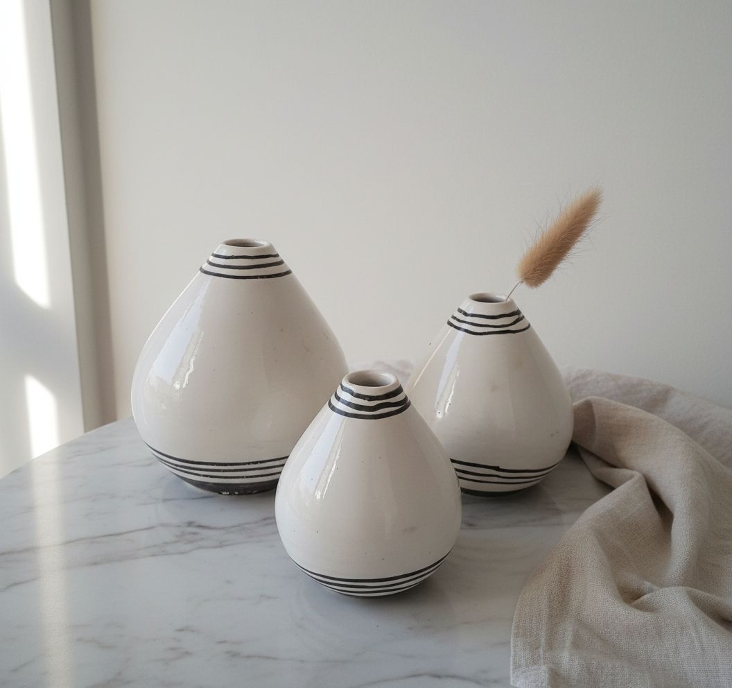 Vases modernes élégants en série de 3 pour un décor chic