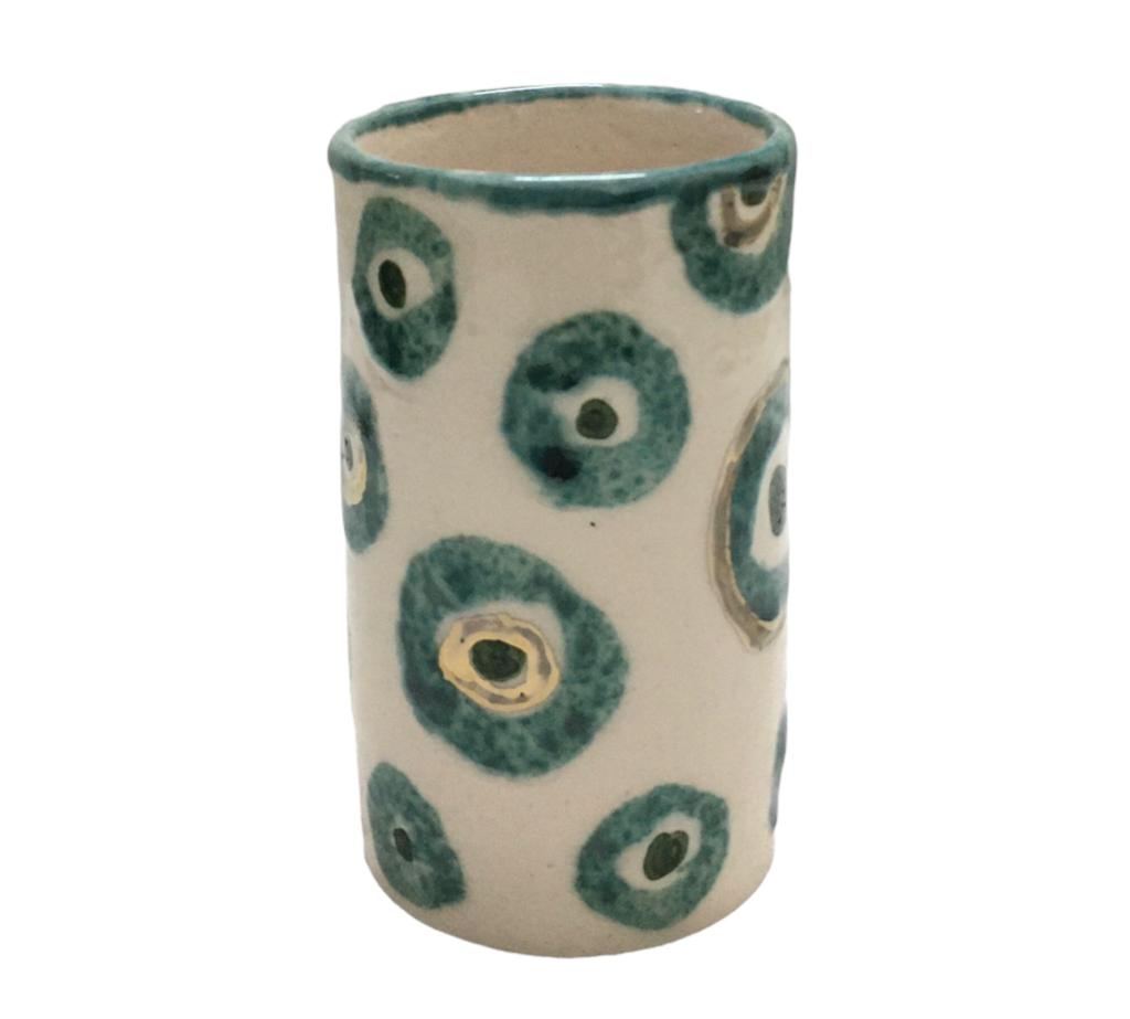 Verre a thé en Or fait-main en céramique - artisanat Tunisien fait main | ILEYCOM