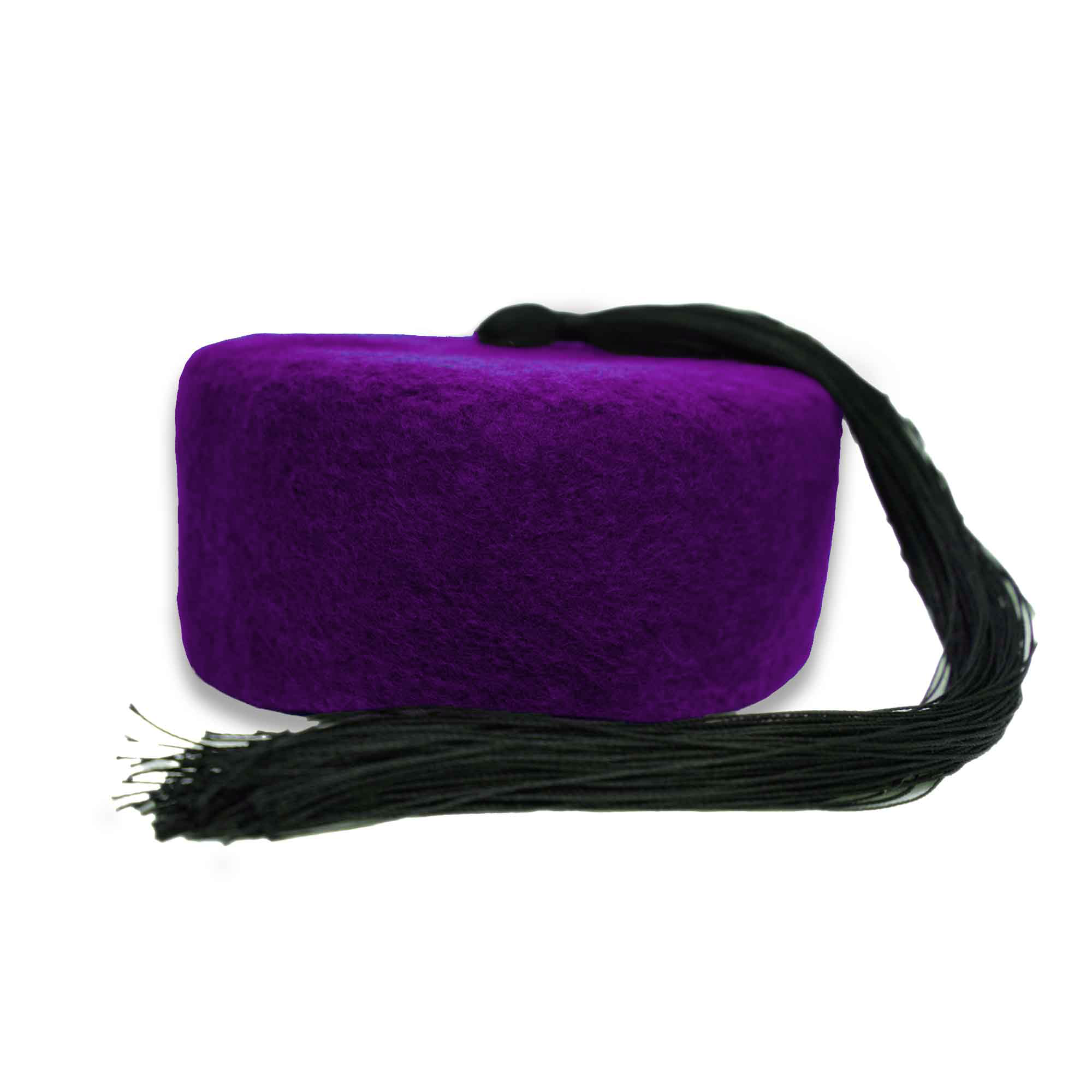 Chechia tunisienne Violet en laine avec pompom