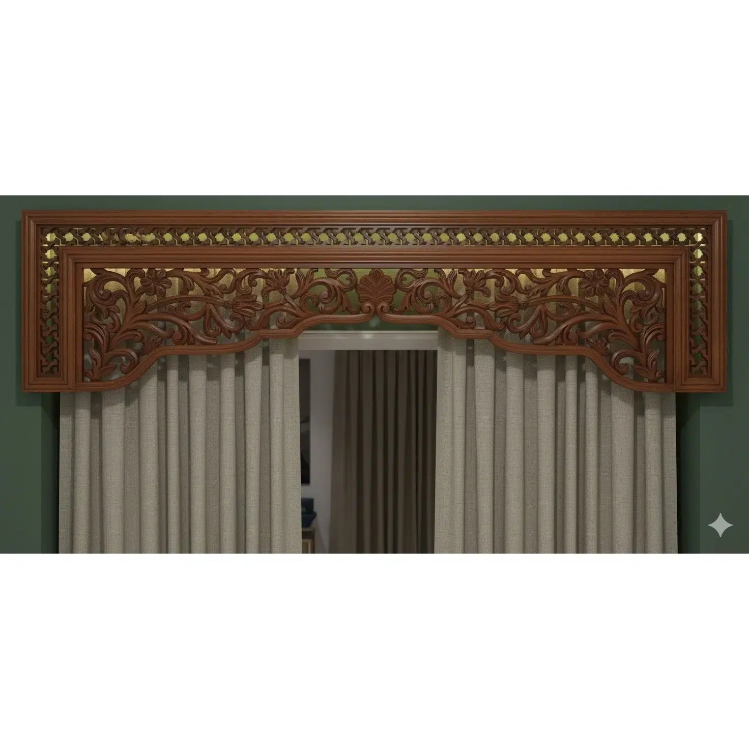 panneau mural bois artisanat exclusif en bois massif 60x225 cm