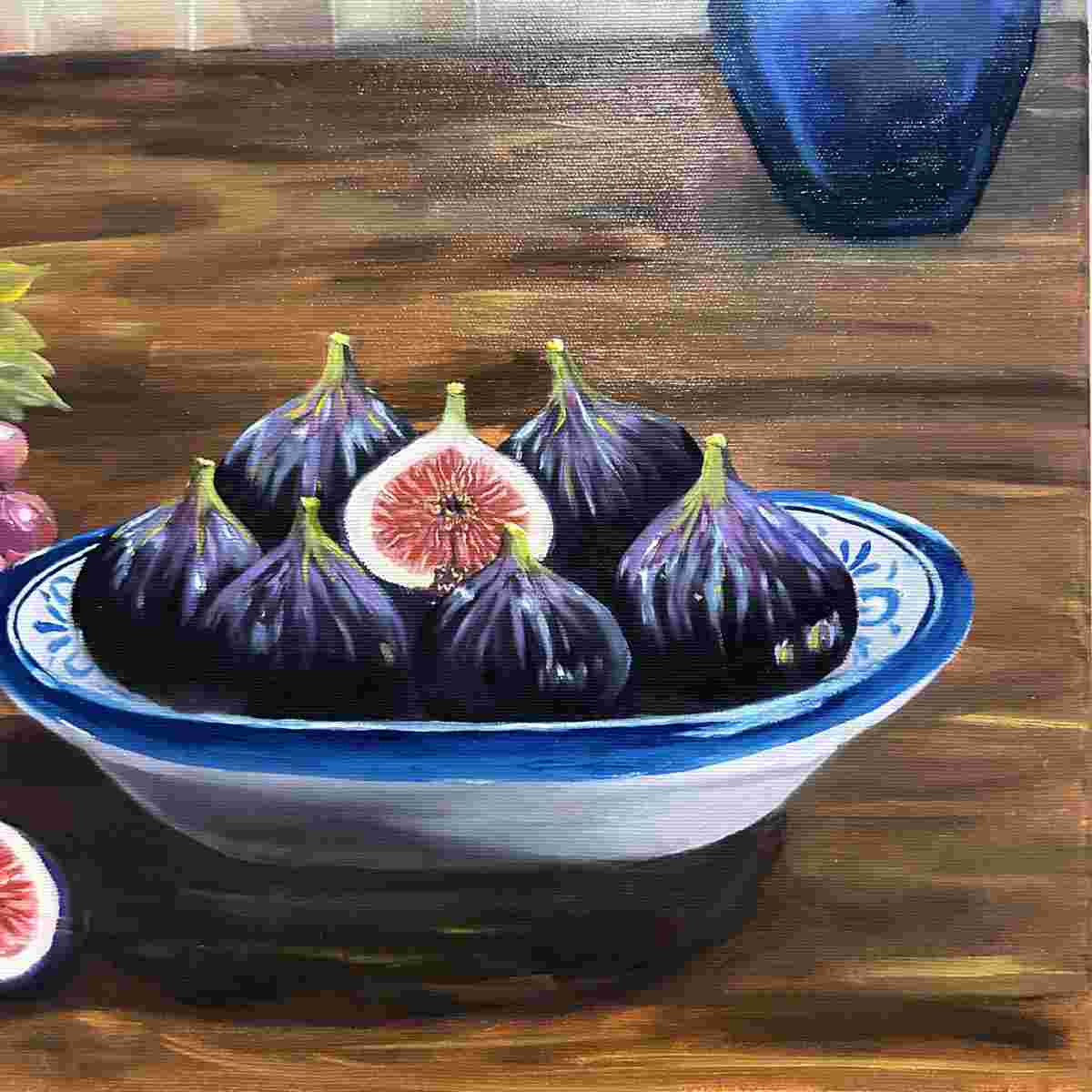 tableau figues peinture originale méditerranéenne unique
