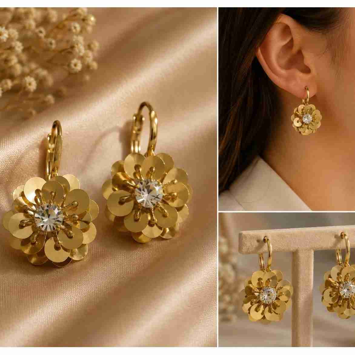 Boucles d'oreilles dorées éclatantes pour un style unique