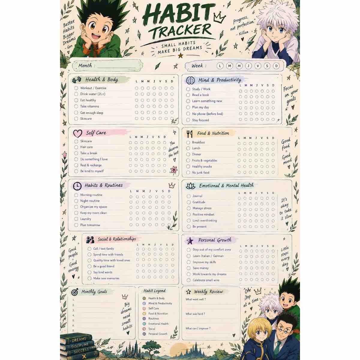 agenda anime atteignez vos objectifs avec style et passion