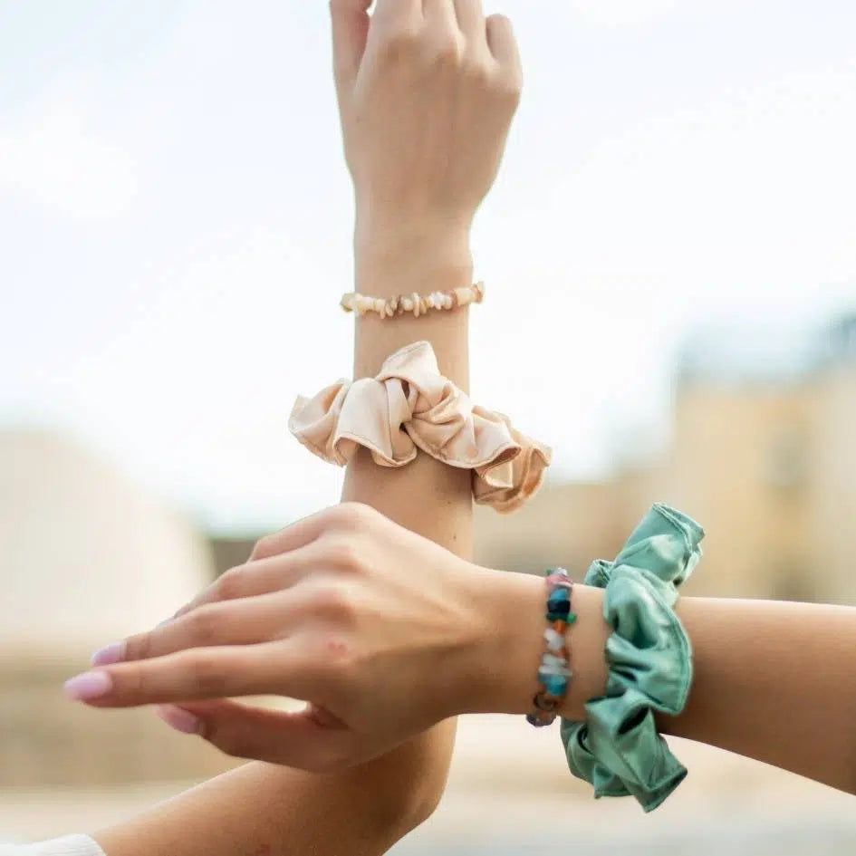 Bracelet en perles avec chouchou