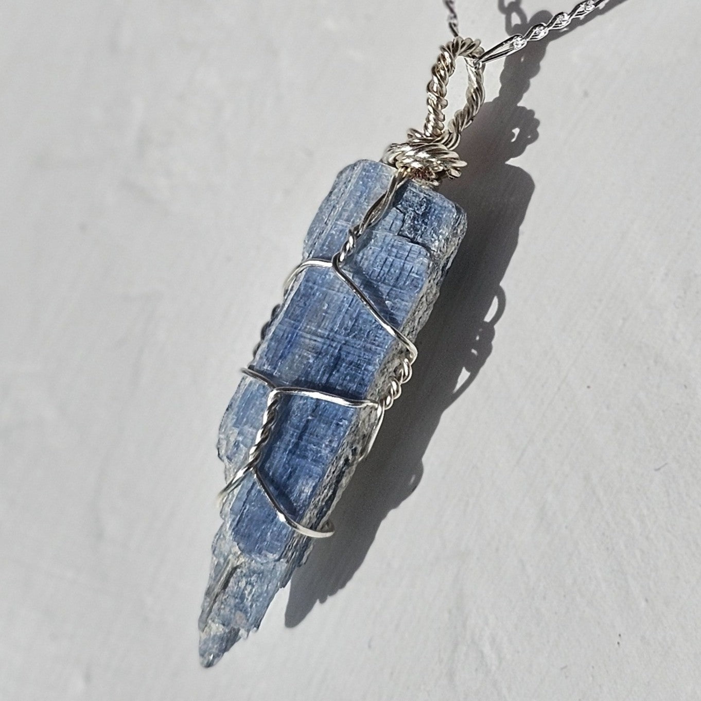 collier argent 925 en kyanite naturelle élégance unique 45 cm