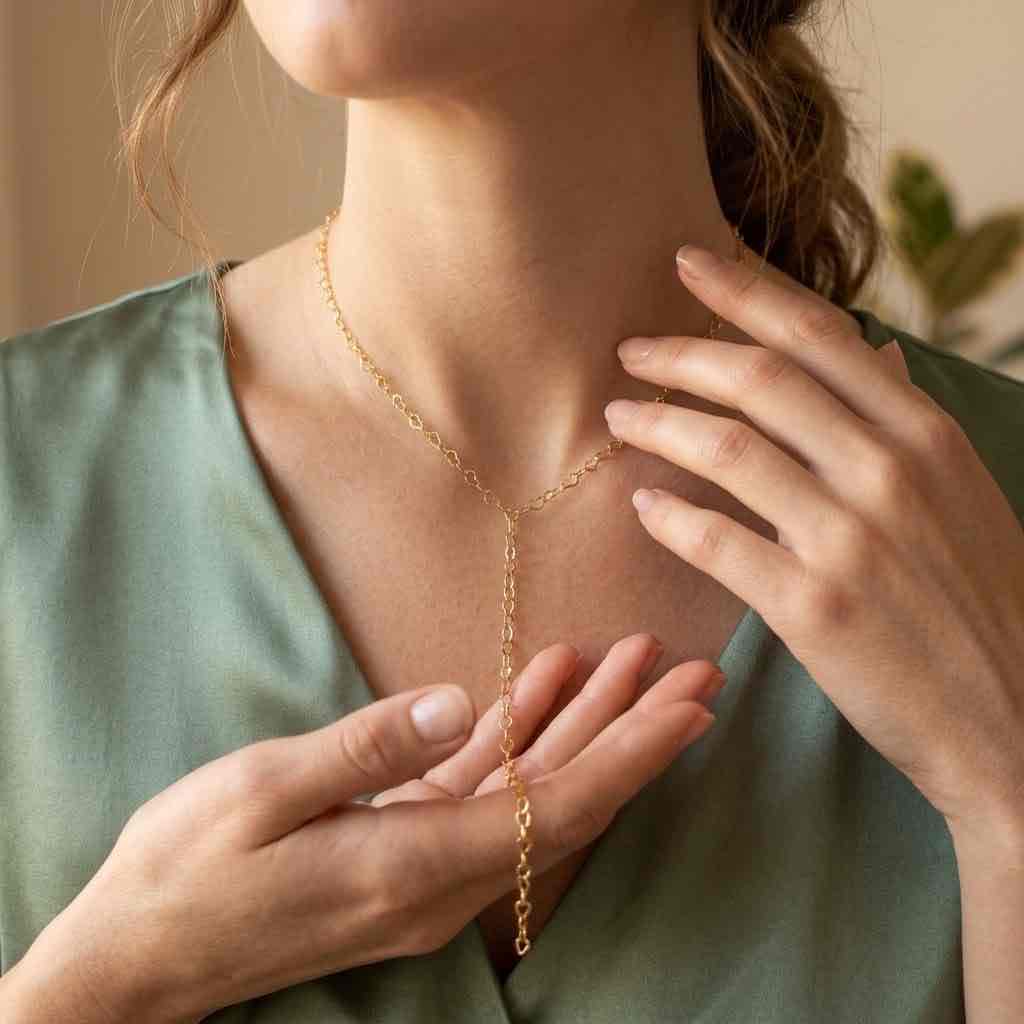 Dainty Heart Y-Necklace pour un décolleté sublimé et élégant