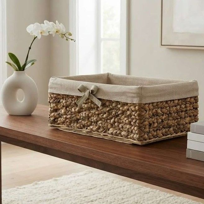 panier de rangement marron clair design premium et élégant