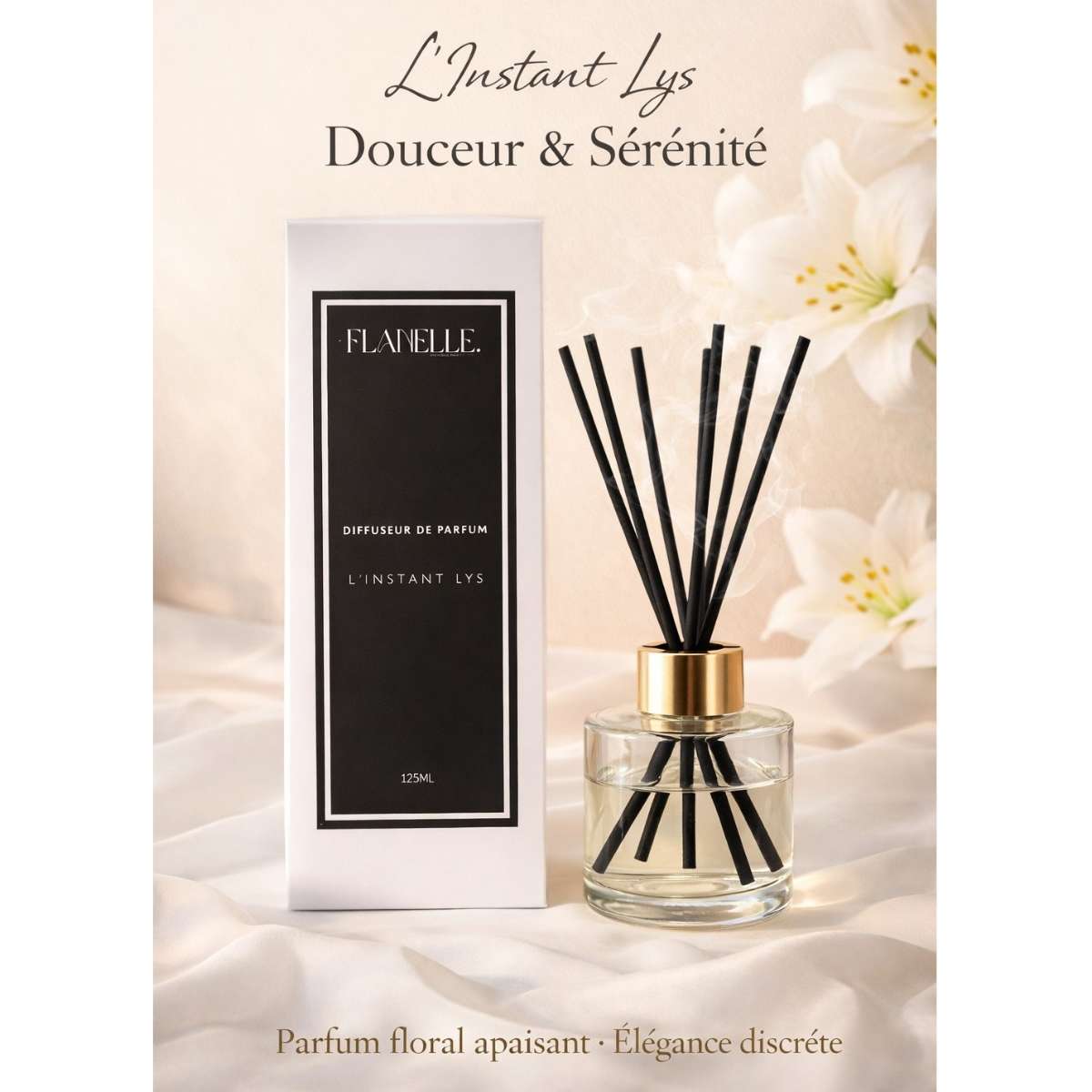 Diffuseur de parfum élégant en flacon transparent 125 ML