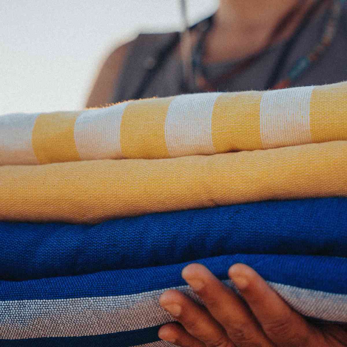 Fouta éponge Bleu