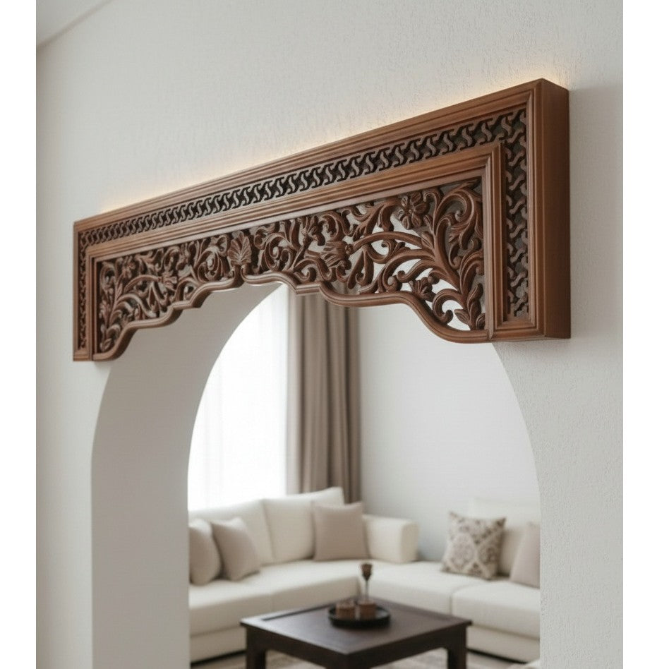 panneau mural bois artisanat exclusif en bois massif 60x225 cm