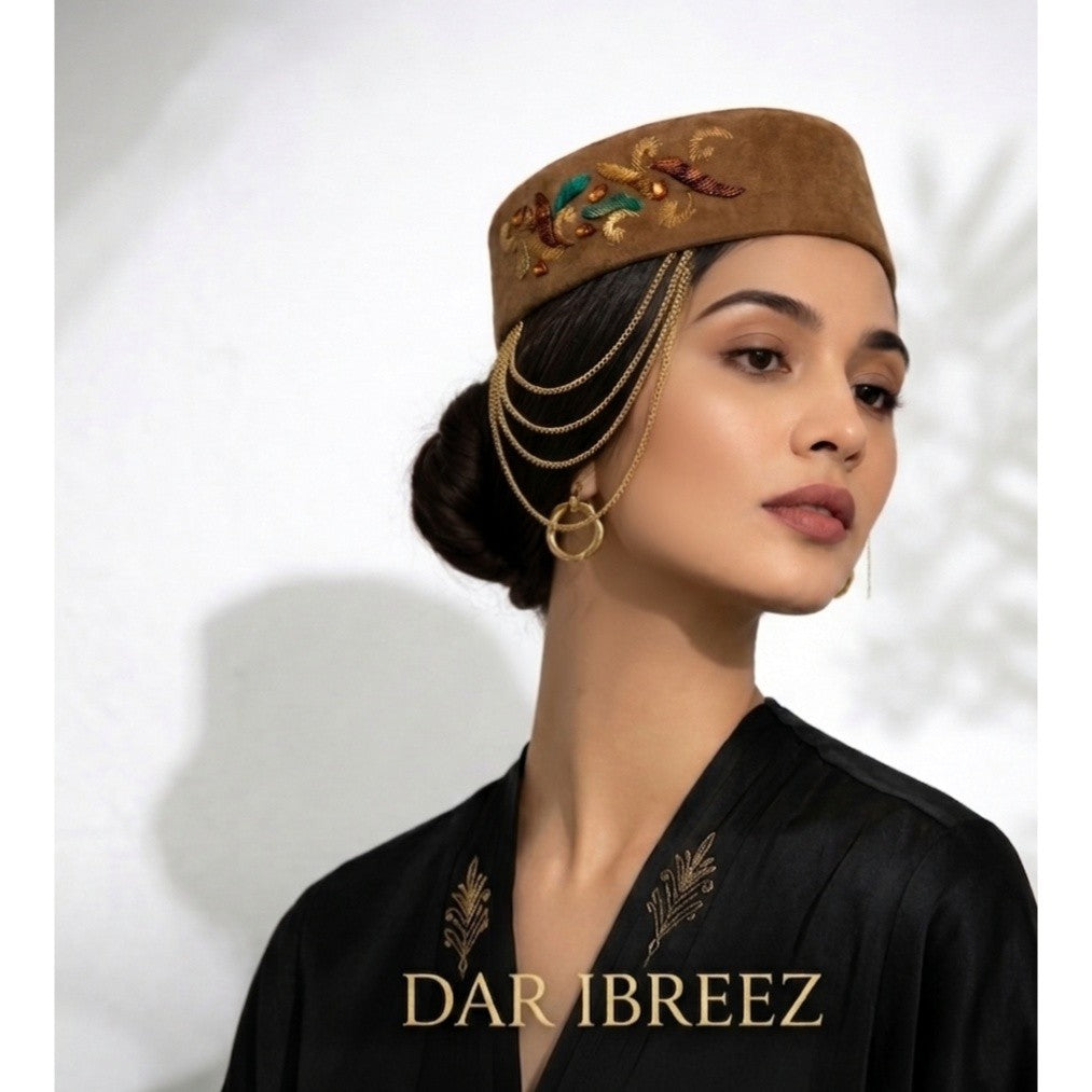 Chachia Toque Signature Dar Ibreez l Élégance Cérémonielle Unique