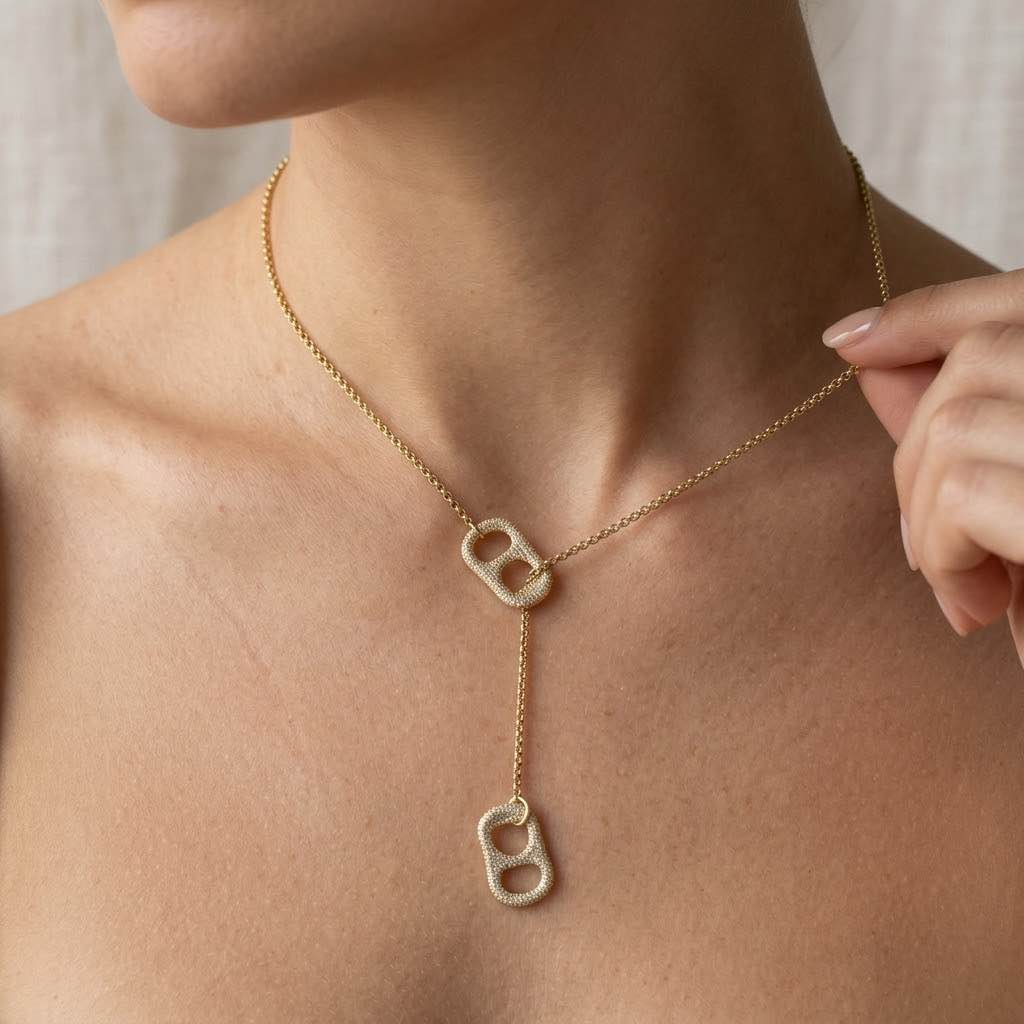 Collier en acier inoxydable Crystal Cap éclat et style unique
