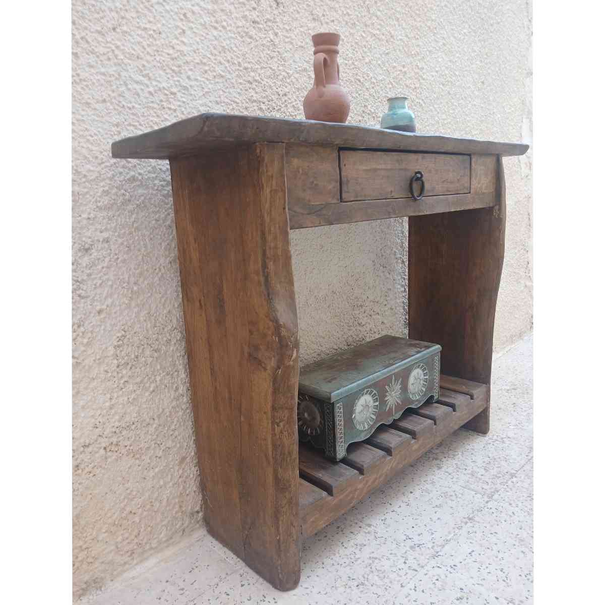 table console bois chêne dimensions 100x79x30 cm qualité premium