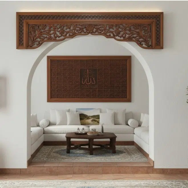 panneau mural bois artisanat exclusif en bois massif 60x225 cm