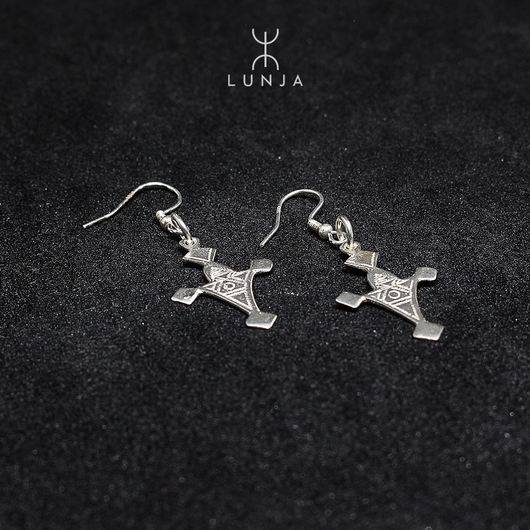 “Agadez” southern cross earring in amazeigh silver 