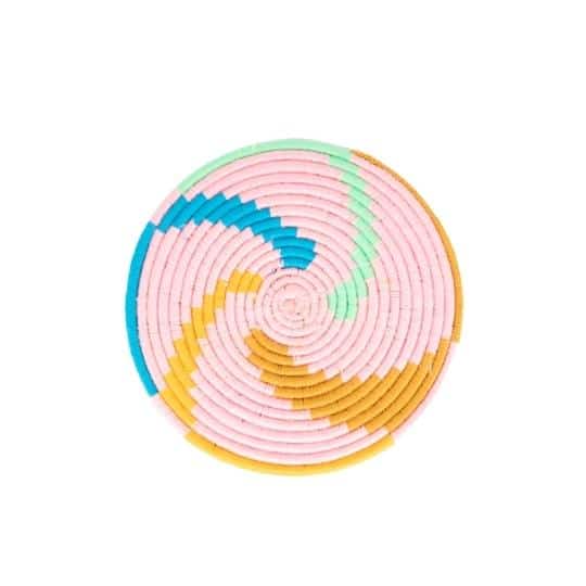 Panier Mural Tissage Spirale Mutli-couleurs