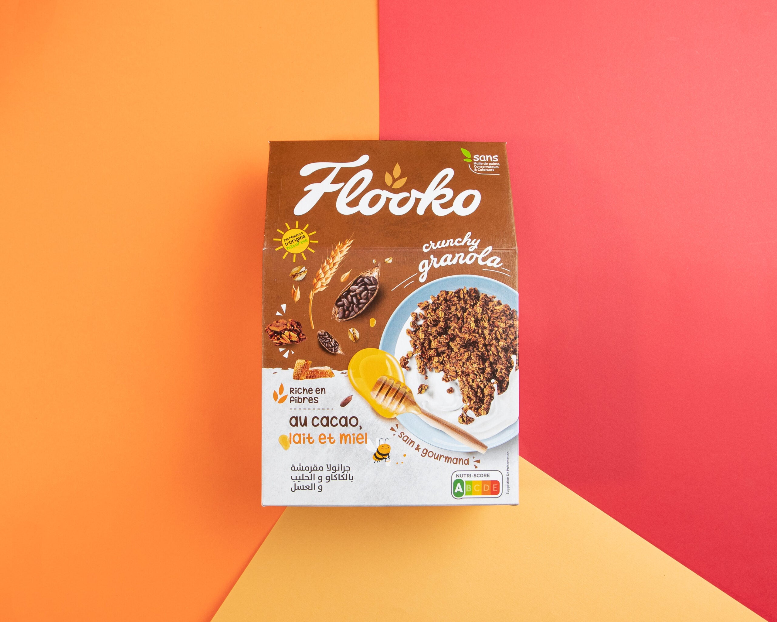 Crunchy granola Flooko with cocoa, milk and honey 300g