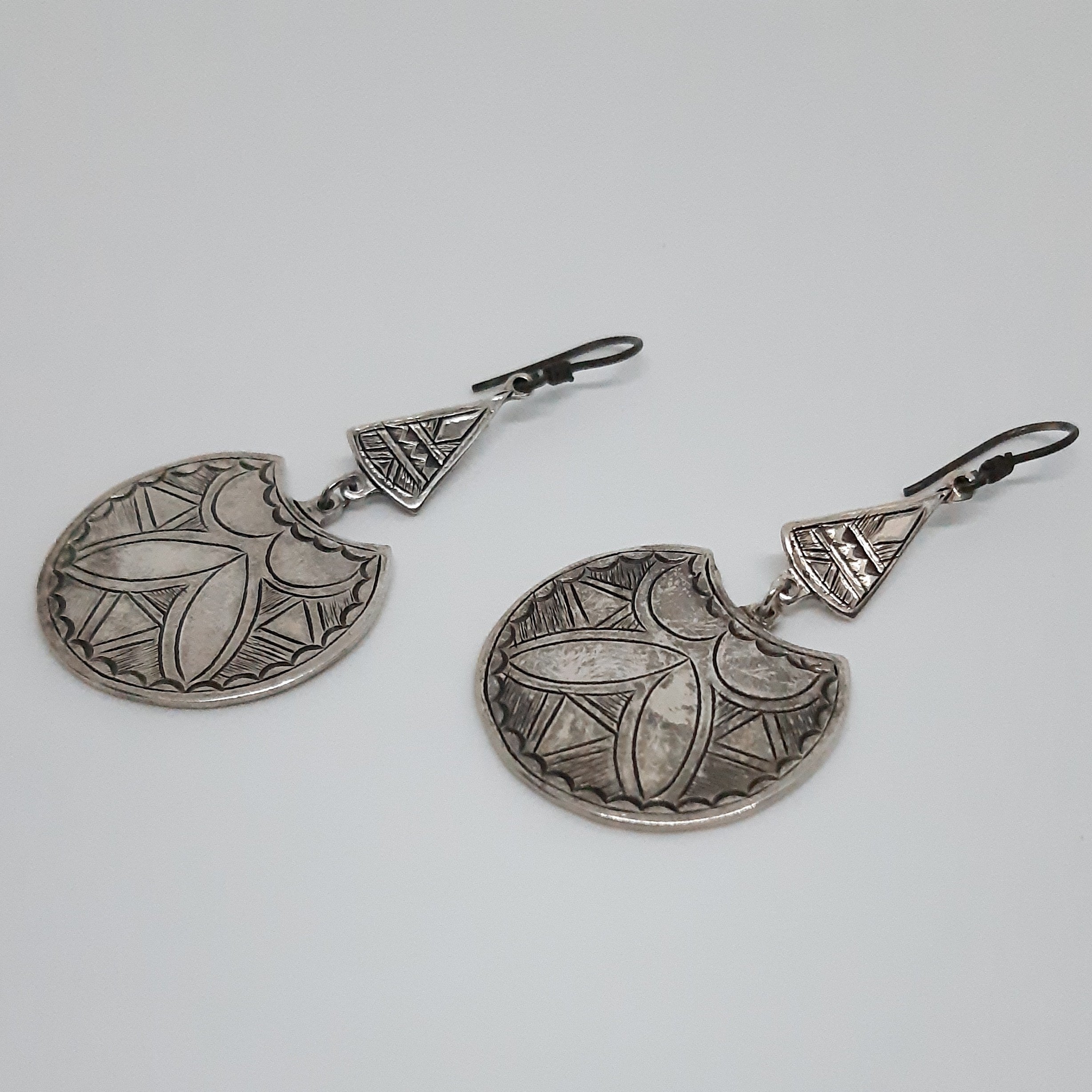 Boucle D'oreille En Argent Berbère, boucles design traditionnel pour femmes