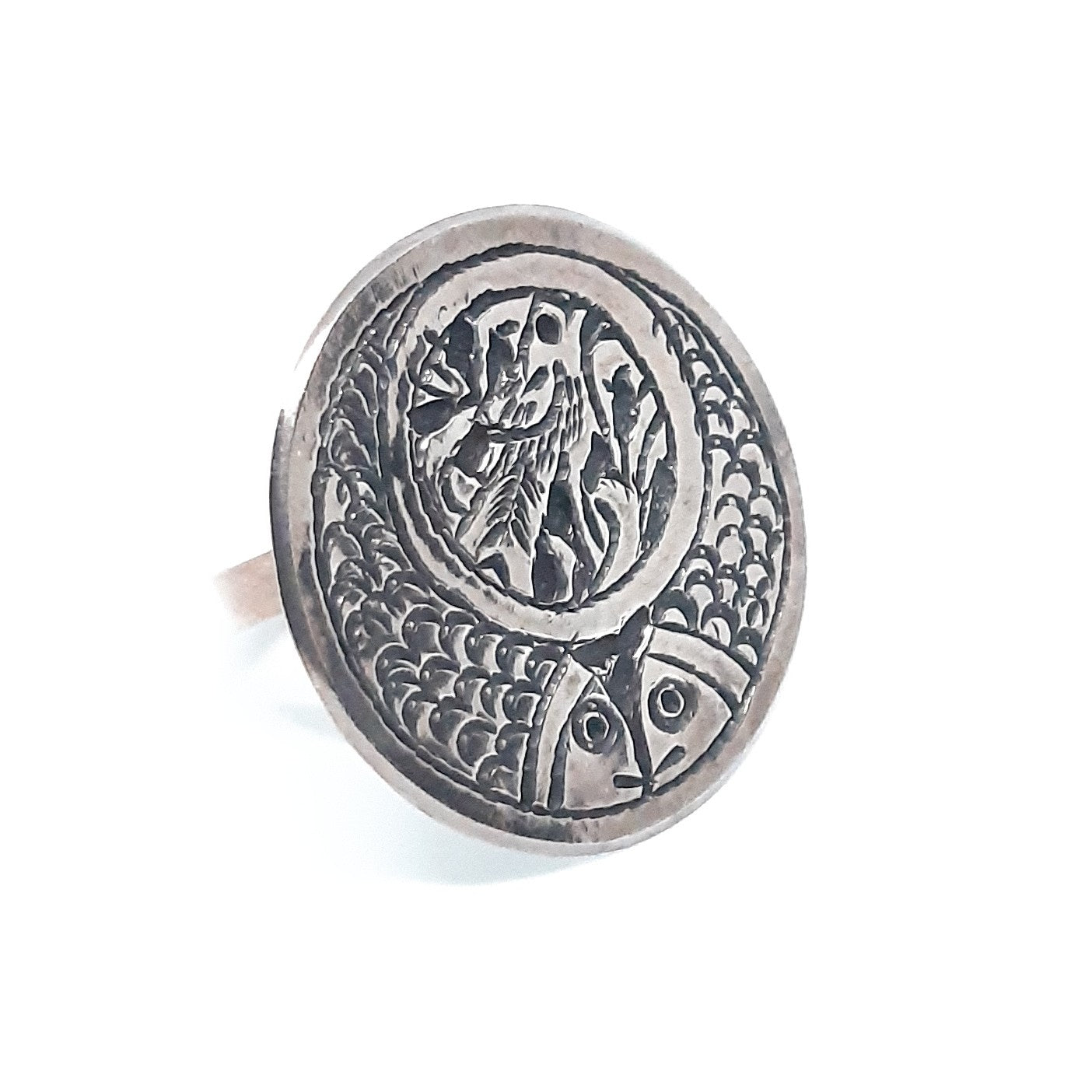 Berber round ring in 925 silver for women 