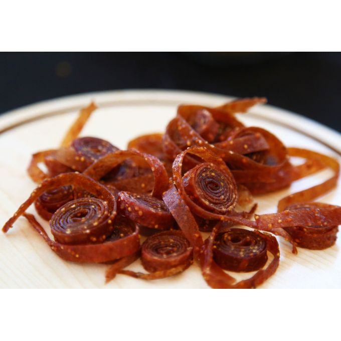 Dehydrated dried apple &amp; fig fruit leather