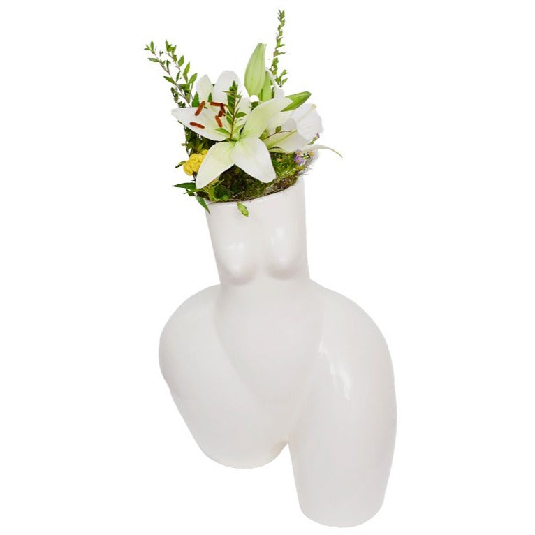 Large format vase in the shape of a woman