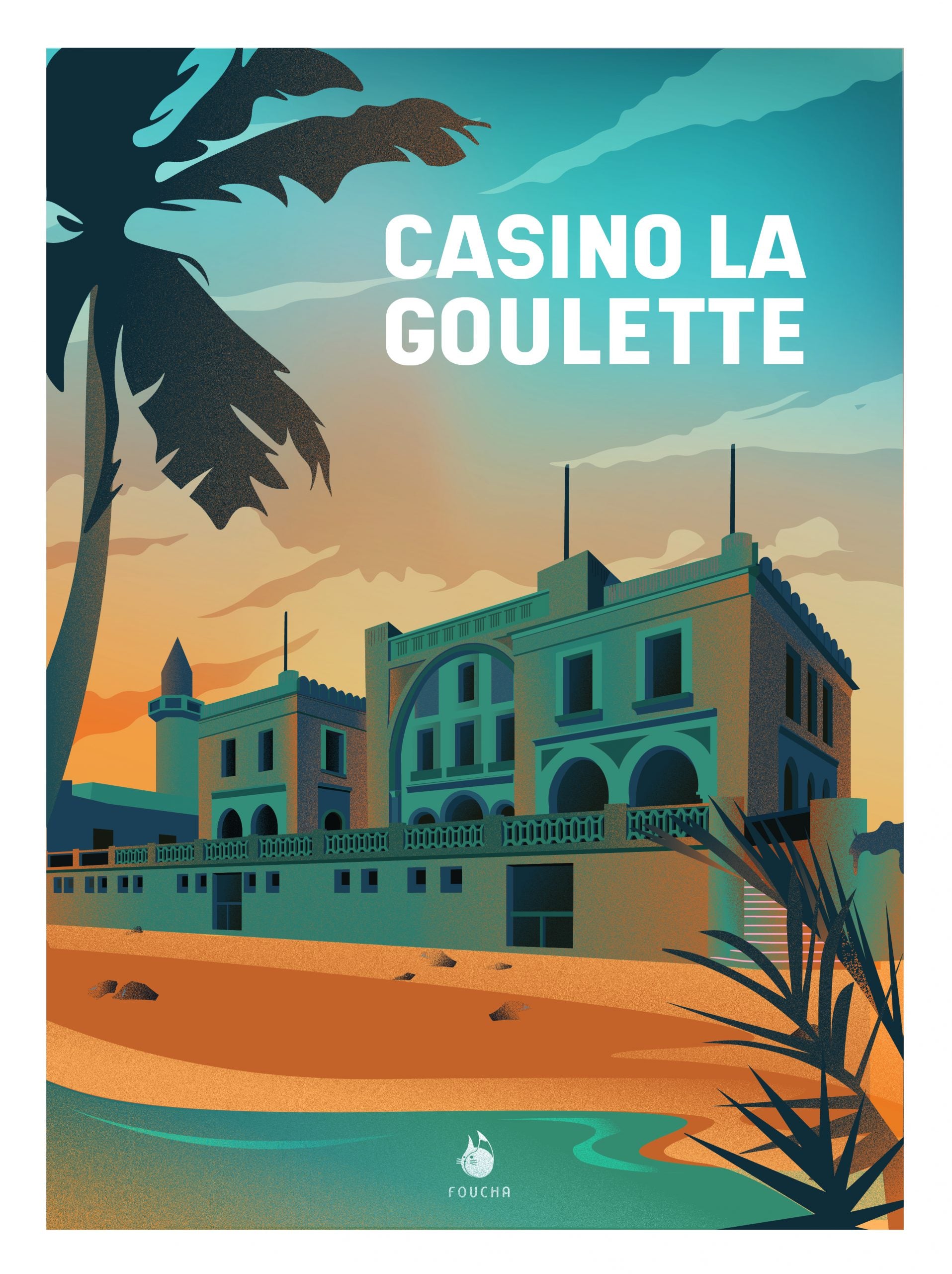 Poster Lieux Célèbres En Tunisie "Casino La Goulette"