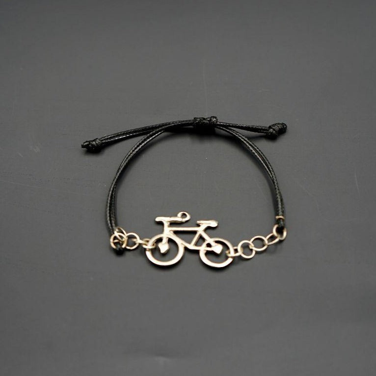 Bracelet cordon et acier inoxydable bicyclette Unisexe
