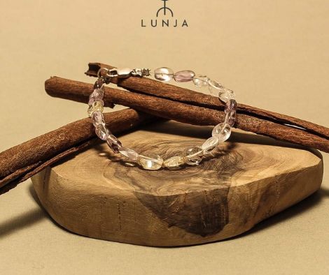 Natural Healing Stone Bracelet, handmade stone bracelet for women