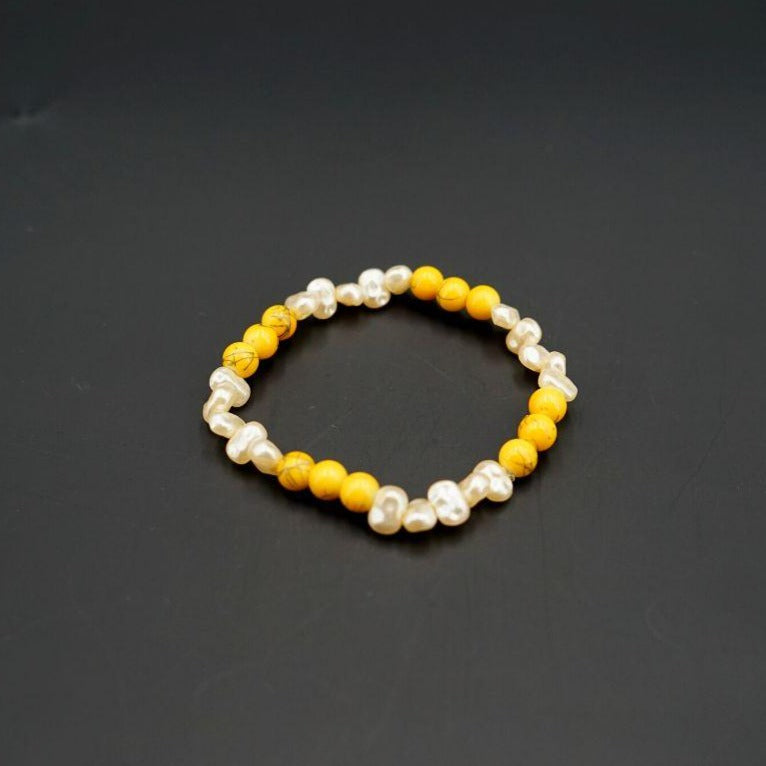 White and Yellow Stone Bracelet for Women