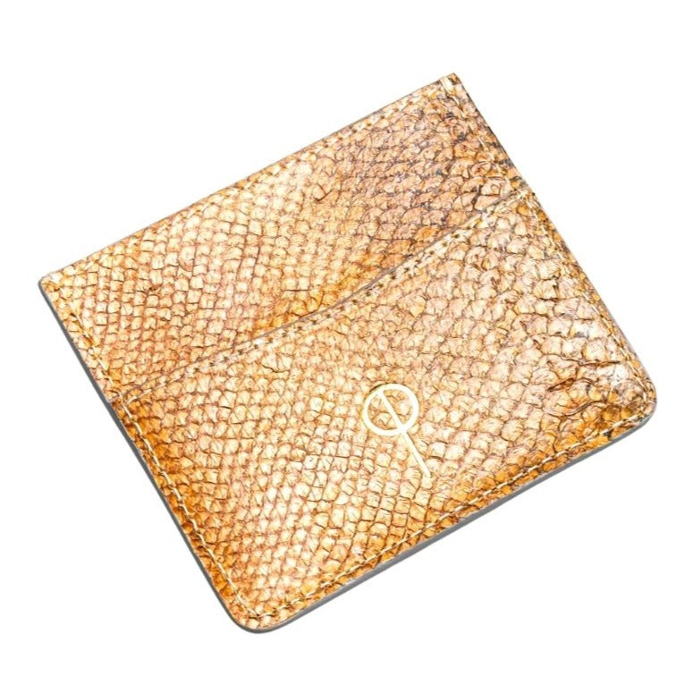 Porte-cartes en cuir de peau de saumon "Flavis Cardholder"