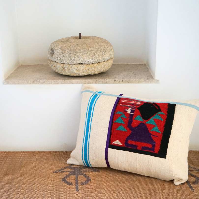 Tunisian cushion cover, handmade cushion cover, dromedary pattern cushion cover