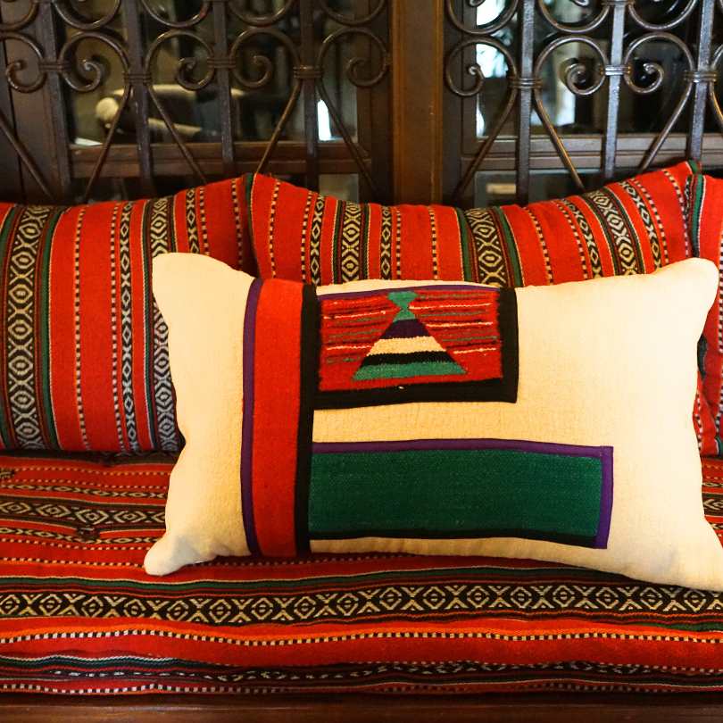 Sustainable cushion cover, Berber pattern cushion cover, Tunisian cushion cover, 100% natural cover