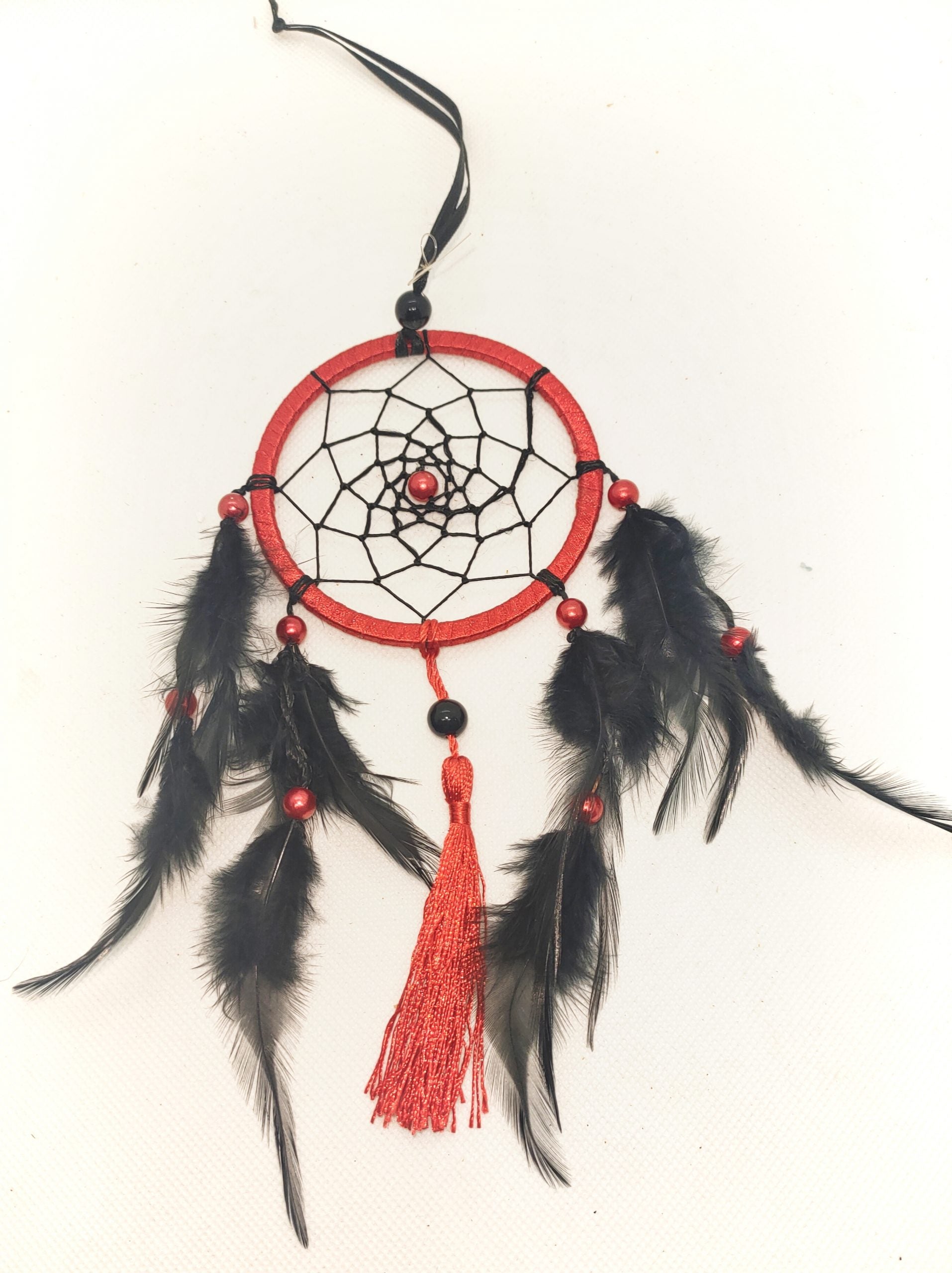 Red and black dream catcher