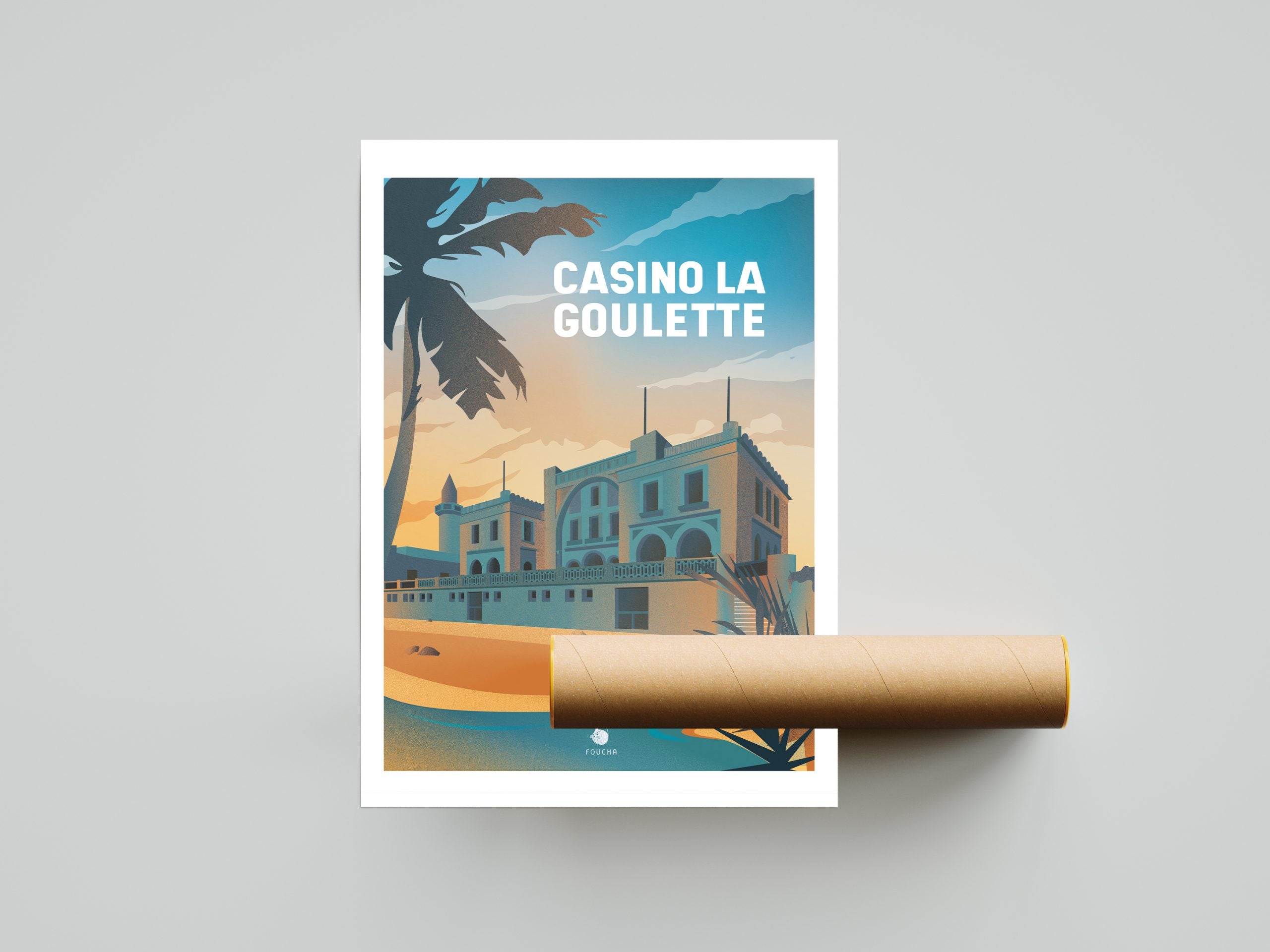 Poster Lieux Célèbres En Tunisie "Casino La Goulette"