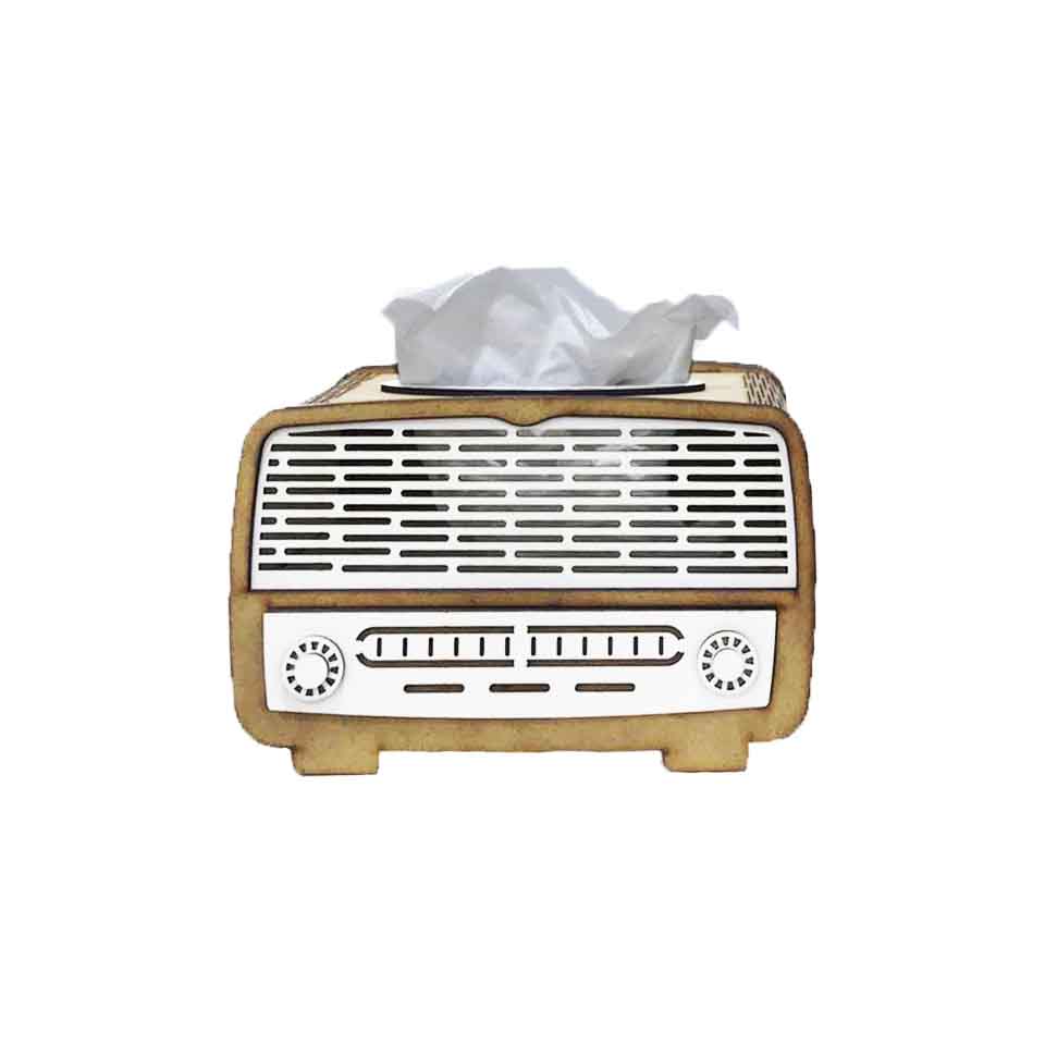 Boîte à mouchoirs rétro en Forme de Radio Vintage