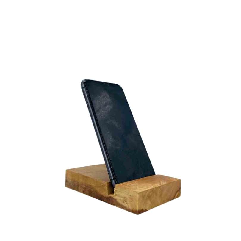 Olive wood phone holder, Wooden phone holder, Handmade phone holder, Handmade phone holder