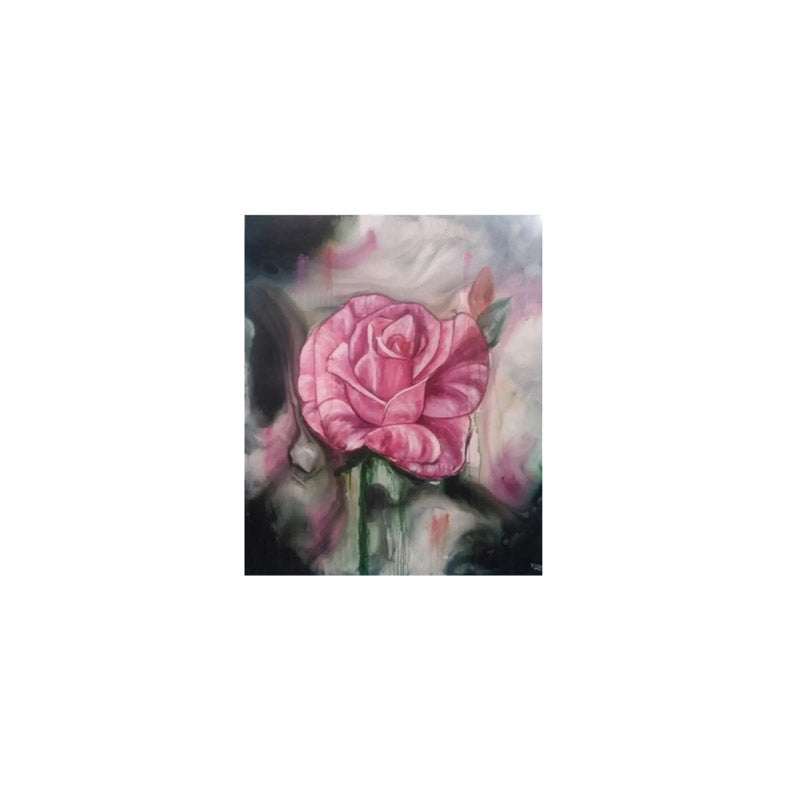 Tableau peinture acrylique sur toile Rose 120 x 100cm