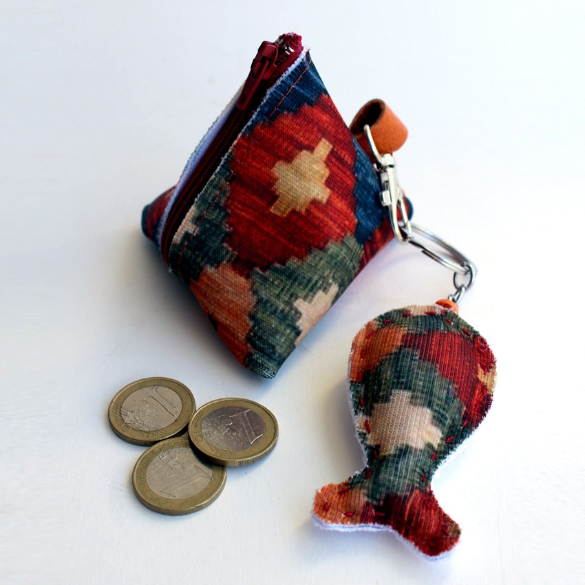 Berlingot coin purse printed with a pattern inspired by Margoum "ZDAN"