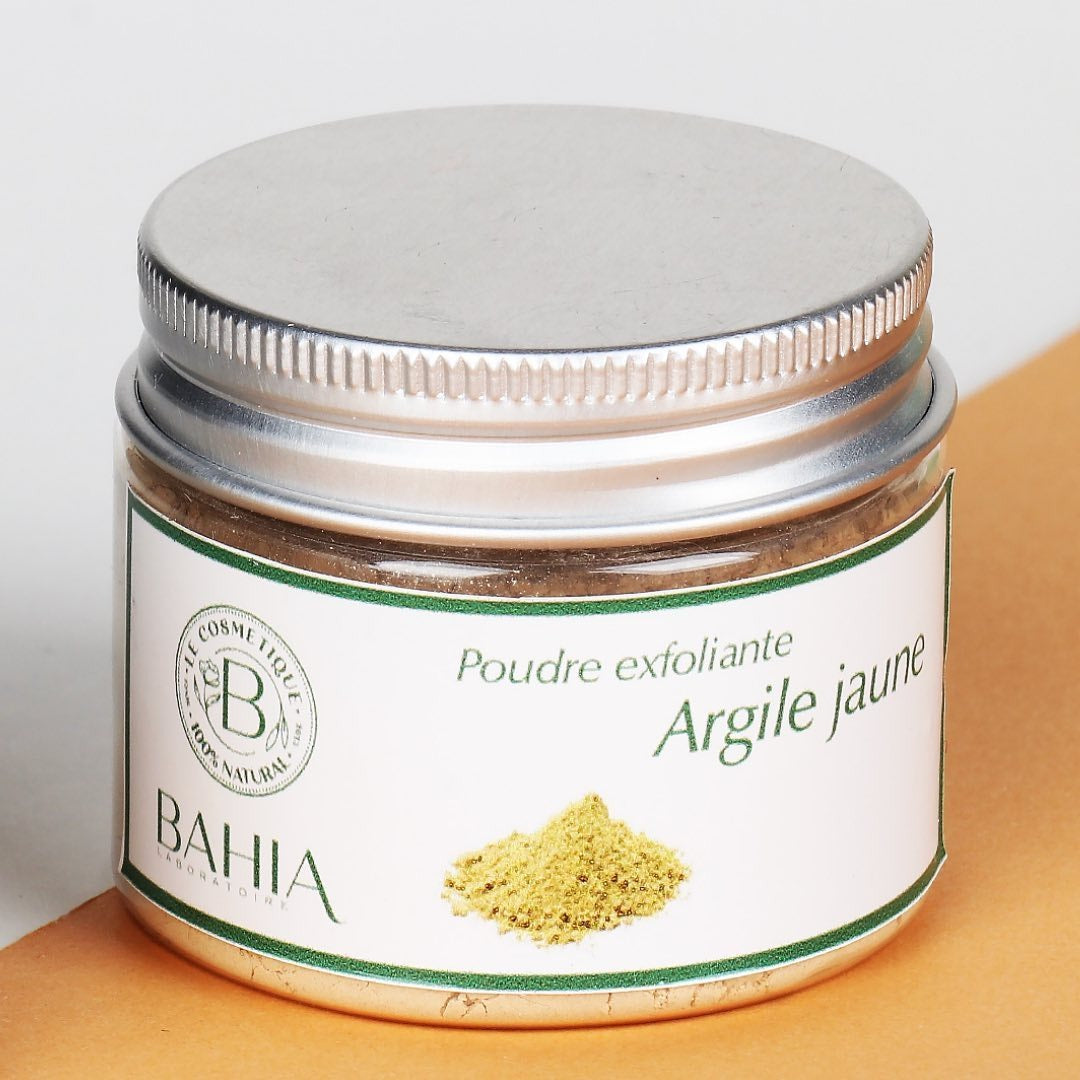 Argile Jaune Poudre Exfoliante - artisanat Tunisien fait main | ILEYCOM