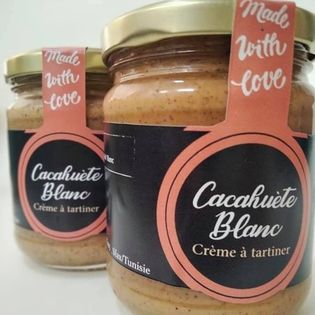 Beurre de cacahuète au chocolat blanc - artisanat Tunisien fait main | ILEYCOM