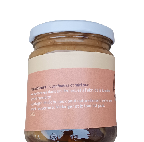 Beurre de cacahuète au miel 200g - artisanat Tunisien fait main | ILEYCOM